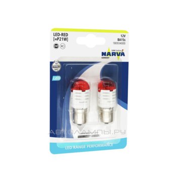 P21W 12V-LED (BA15s) Red 2.8W Range Performance LED (��.2��.) >>18082 18093