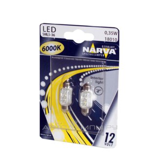 Fest T10,5 12V-LED 0,35W (SV8,5-38/11) 6000K Range Power LED (блистер 2шт.) 18010